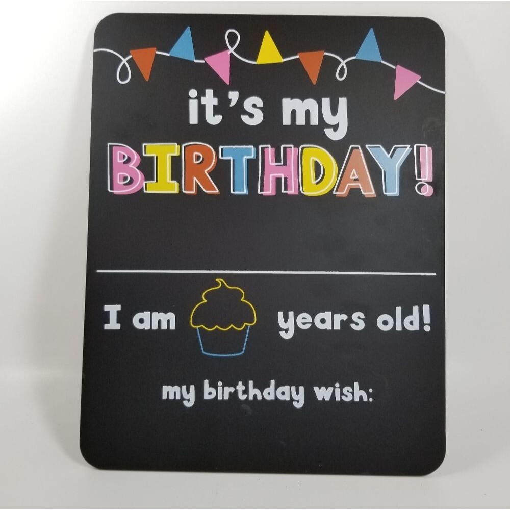 It's My Birthday!‎ Chalkboard Photo Prop Colorful Keepsake